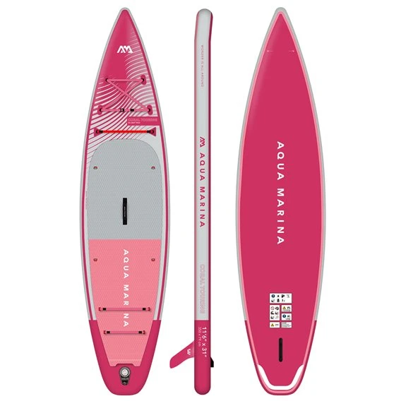 Aqua Marina Coral Touring 11.6 SUP Komplett Set Ausblasbares Stand Up Paddle Board Raspberry 4 Aqua Marina Coral Touring 11.6 SUP Komplett Set Ausblasbares Stand Up Paddle Board Raspberry – Bild 2