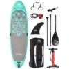 Aqua Marina Dhyana 11.0 Yoga SUP Aufblasbares Stand Up Paddle Board Set -Bootfahren aqua marina dhyana 110 yoga sup aufblasbares stand up paddle board set