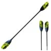 ExtaSea Tour Vario Fiberglas Doppelpaddel | 220-240cm | 2-teilig | Schwarz-lime -Bootfahren extasea tour vario fiberglas doppelpaddel 220 240cm 2 teilig schwarz lime